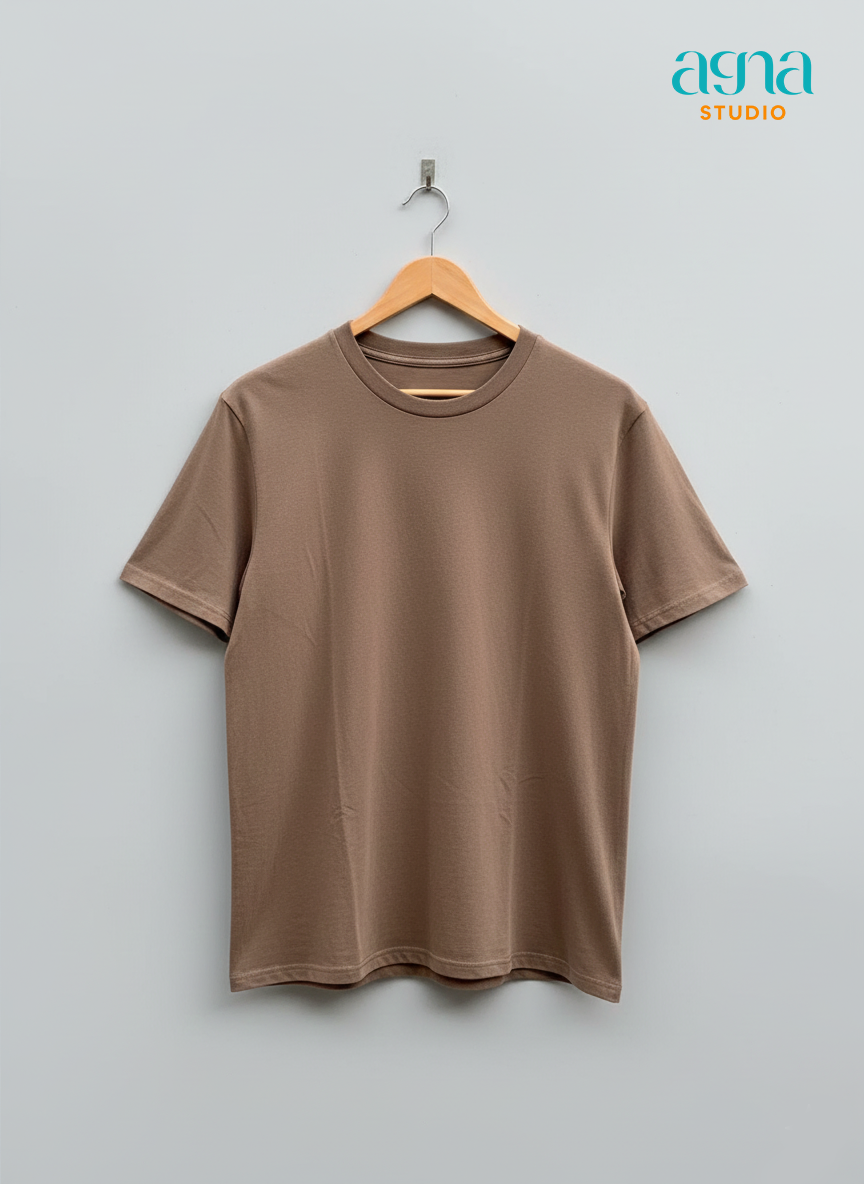 AGNA Premium Cotton T-shirt 28s - Maple Brown