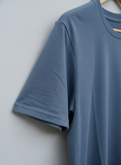 AGNA Premium Cotton T-shirt 28s - Mineral Blue